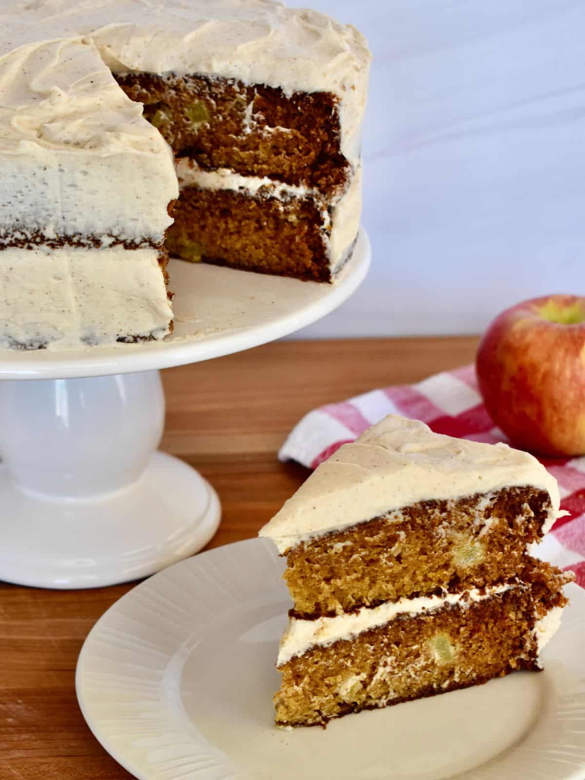 Apple Cake with Cinnamon Buttercream