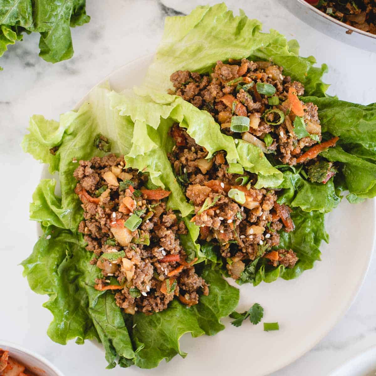 Ground Beef Lettuce Boats