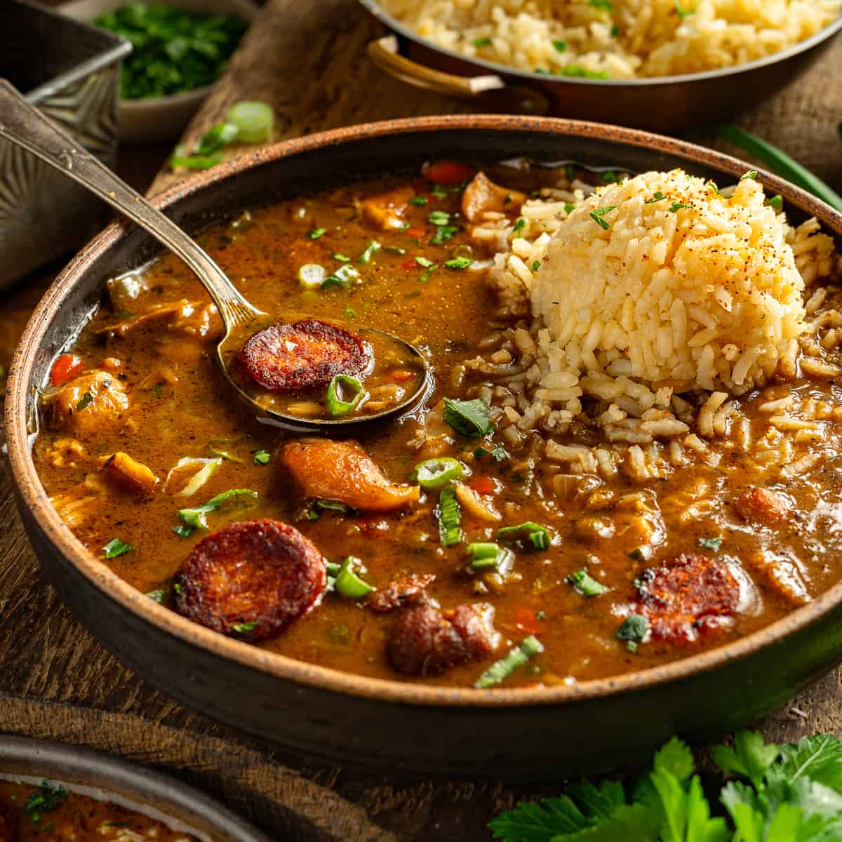 Spicy Cajun Kielbasa Gumbo