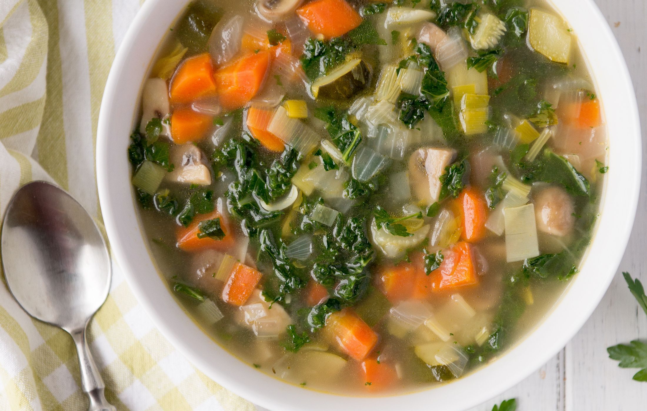 Bone Broth with Greens Bowl