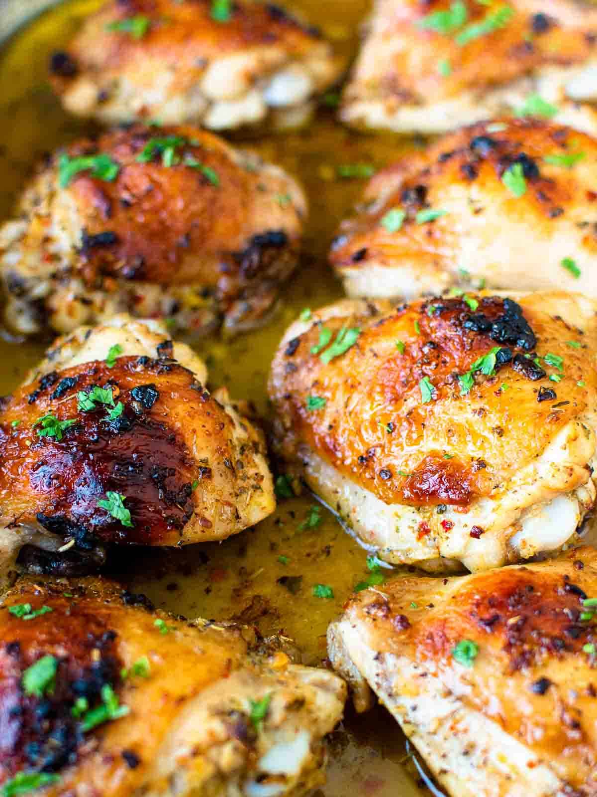 Italian Herb Baked Chicken Thighs