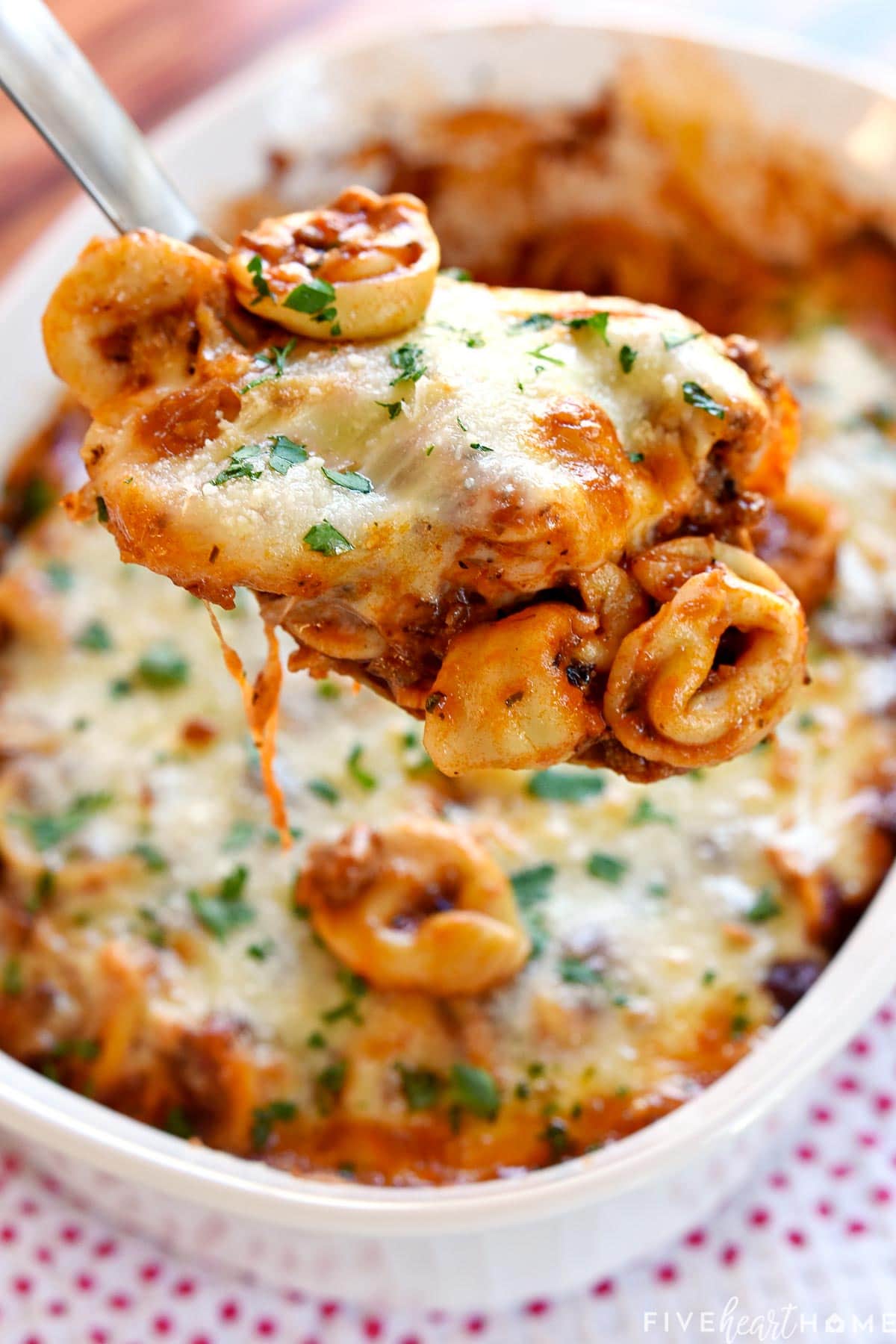Baked Tortellini Beef Casserole