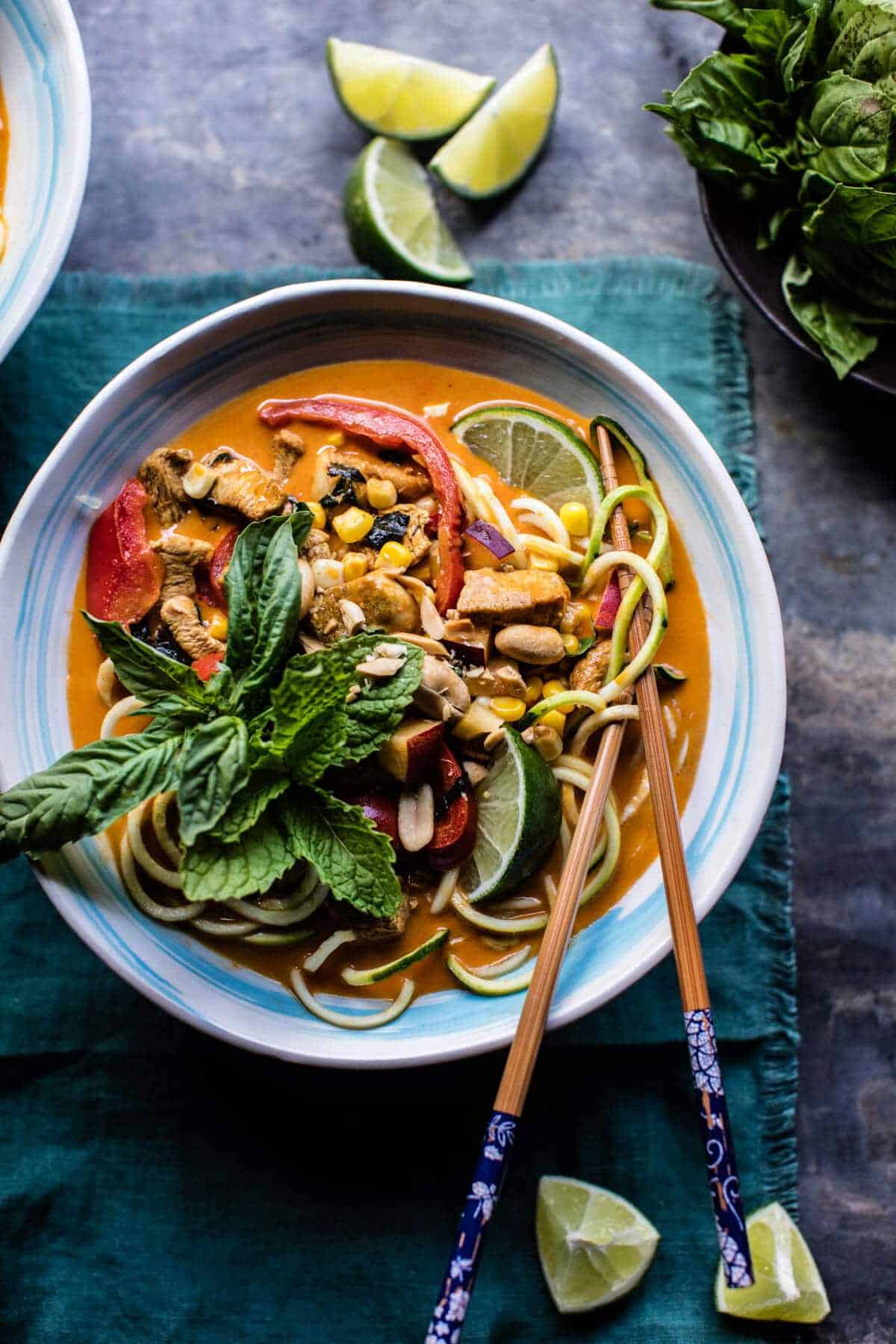 Zucchini Basil Noodle Bowl