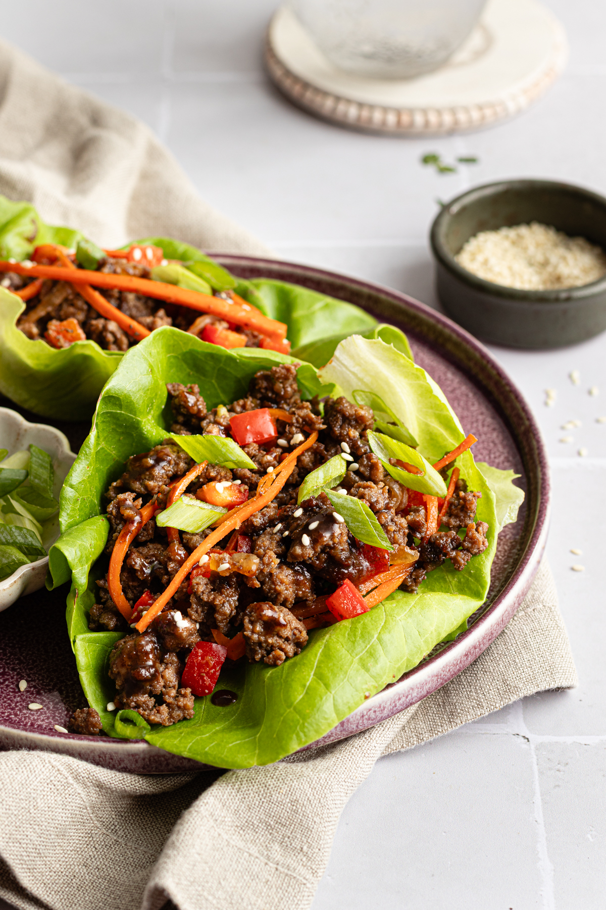 Tortellini Beef Lettuce Wraps