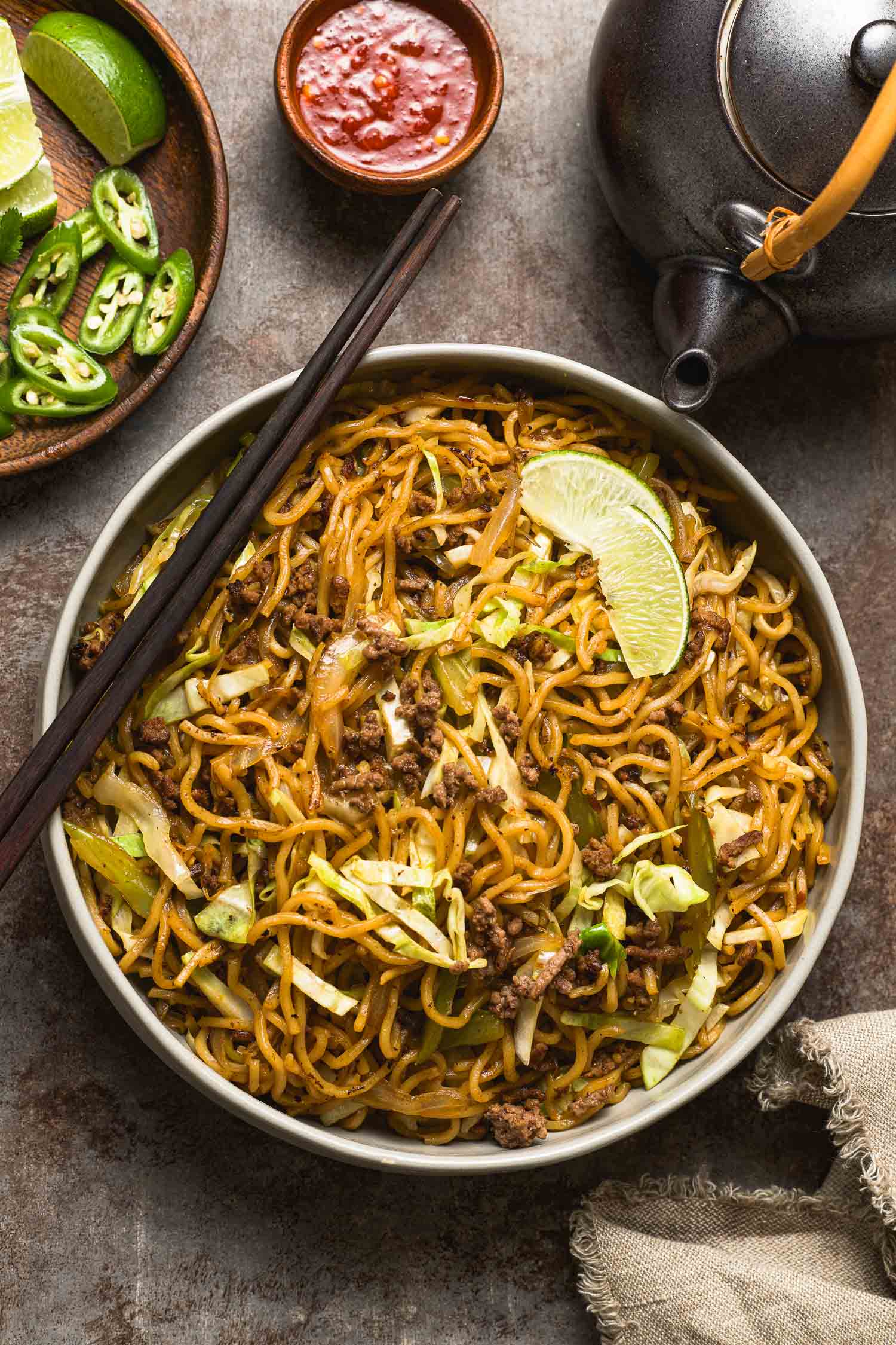 Beef and Cabbage Noodle Stir-Fry