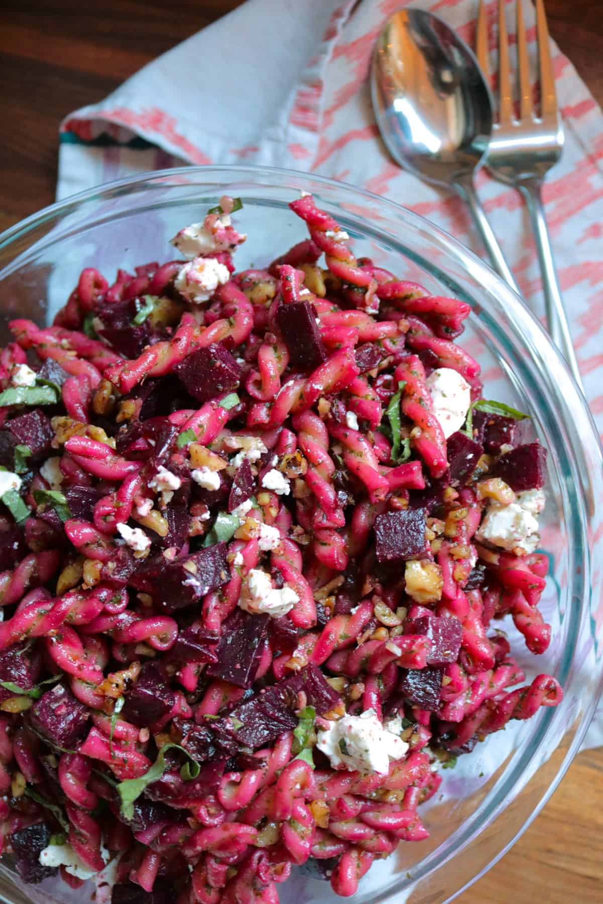 Goat Cheese Beet Pasta Salad