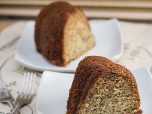Banana Malt Bundt Cake