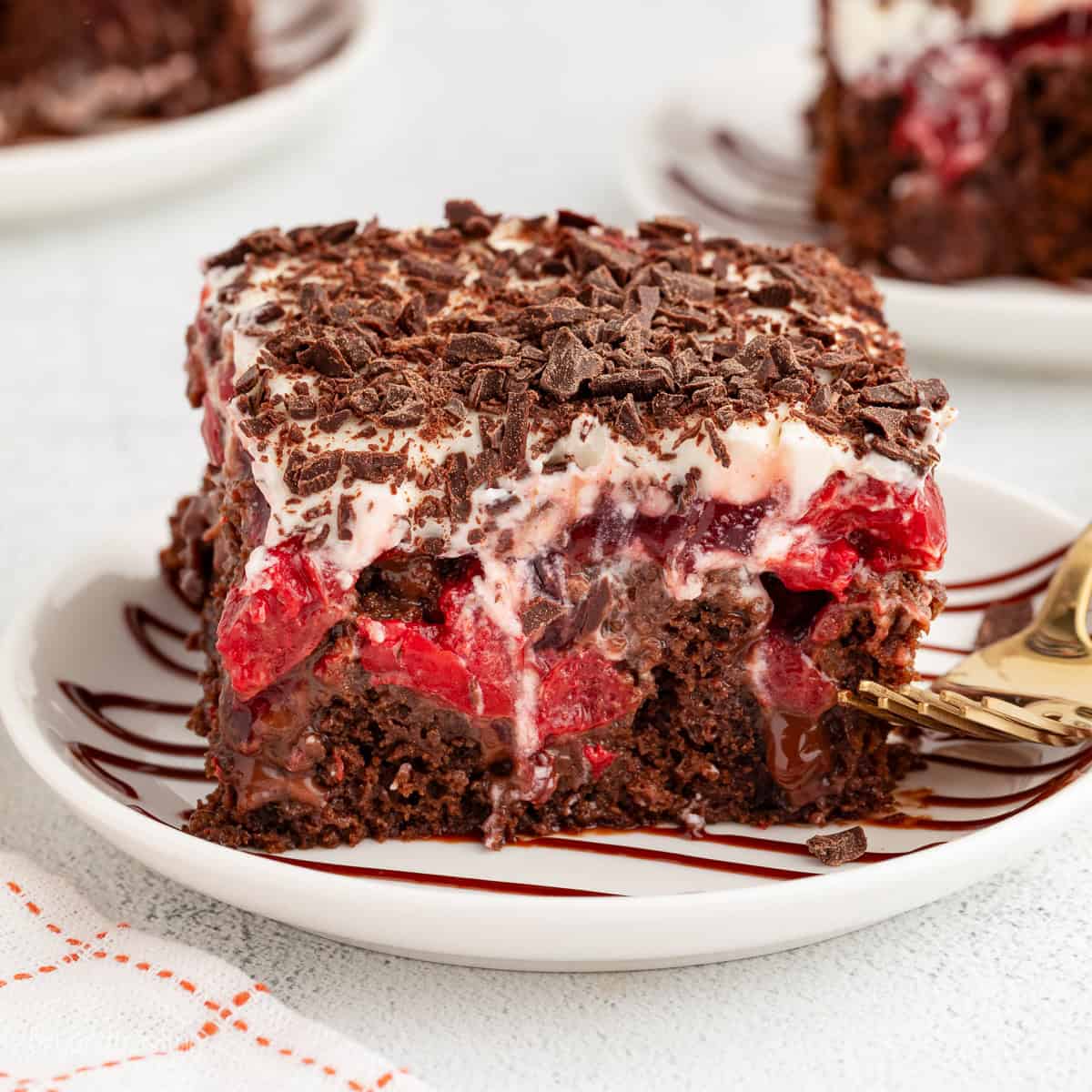 Chocolate Cherry Poke Cake