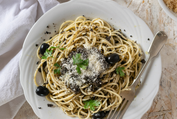 Asparagus Olive Tapenade Pasta