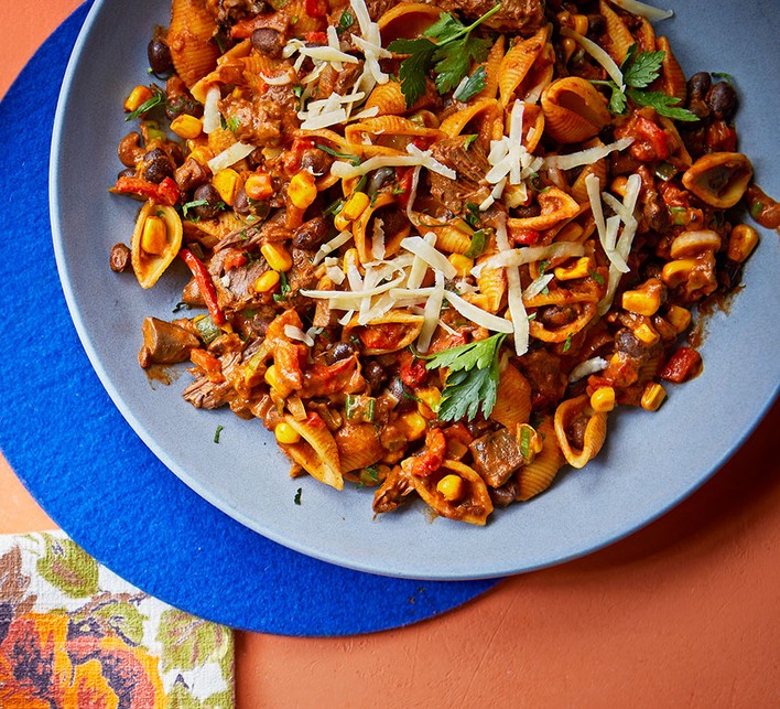 Beef and Black Bean Pasta