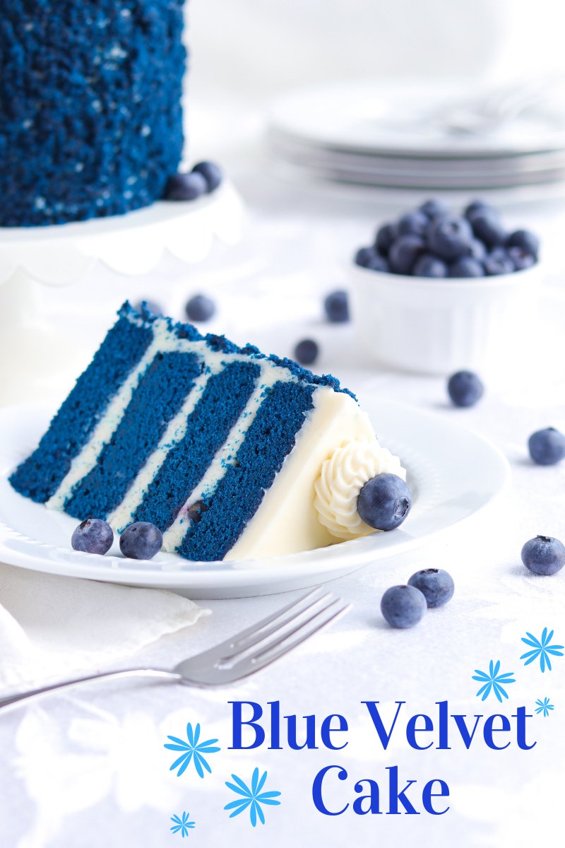 Blueberry Velvet Cake