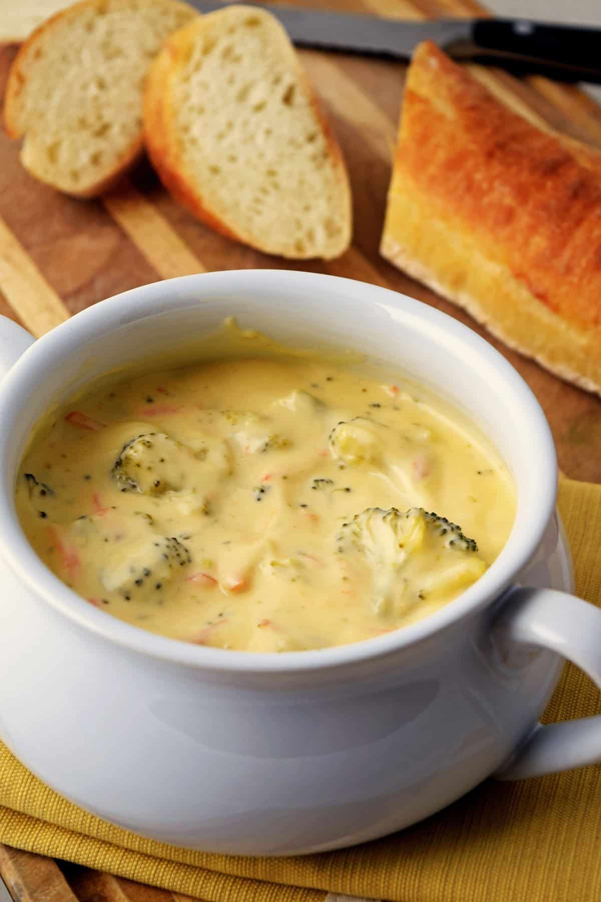 Broccoli Cheddar with Celery