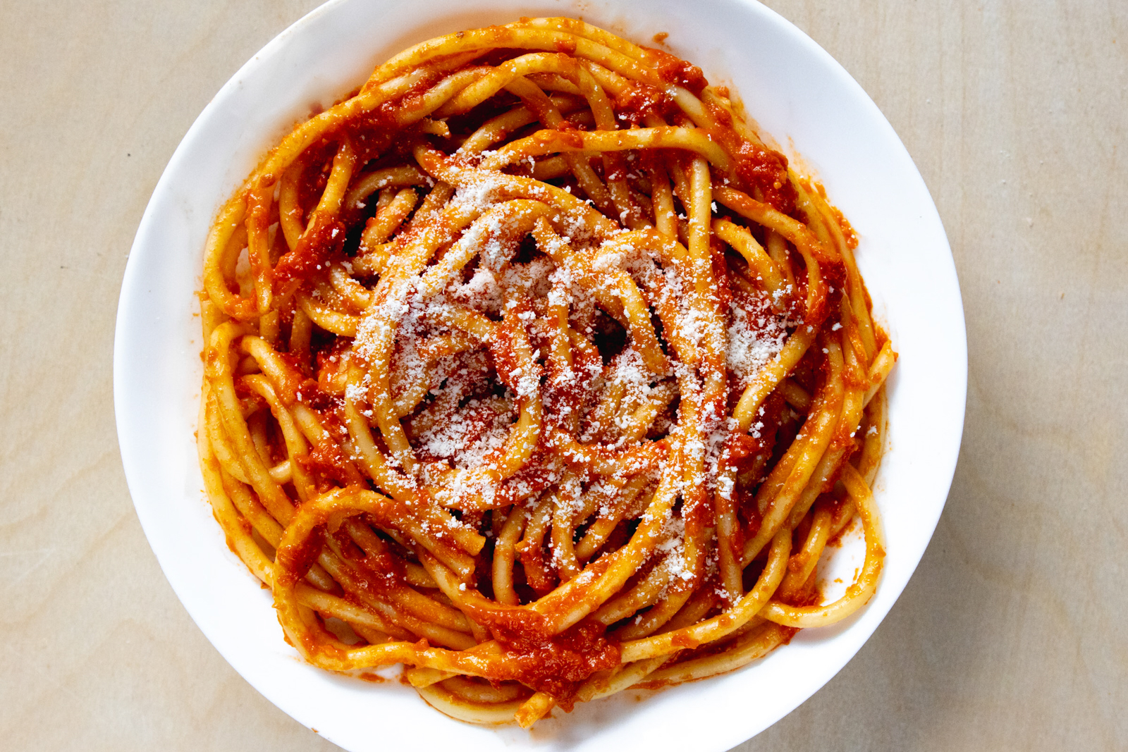 Bucatini with Tomato and Anchovy