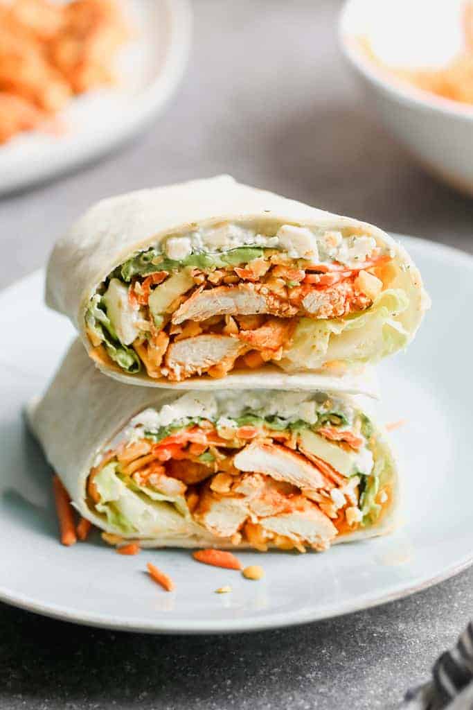 Buffalo Chicken Salad Wraps