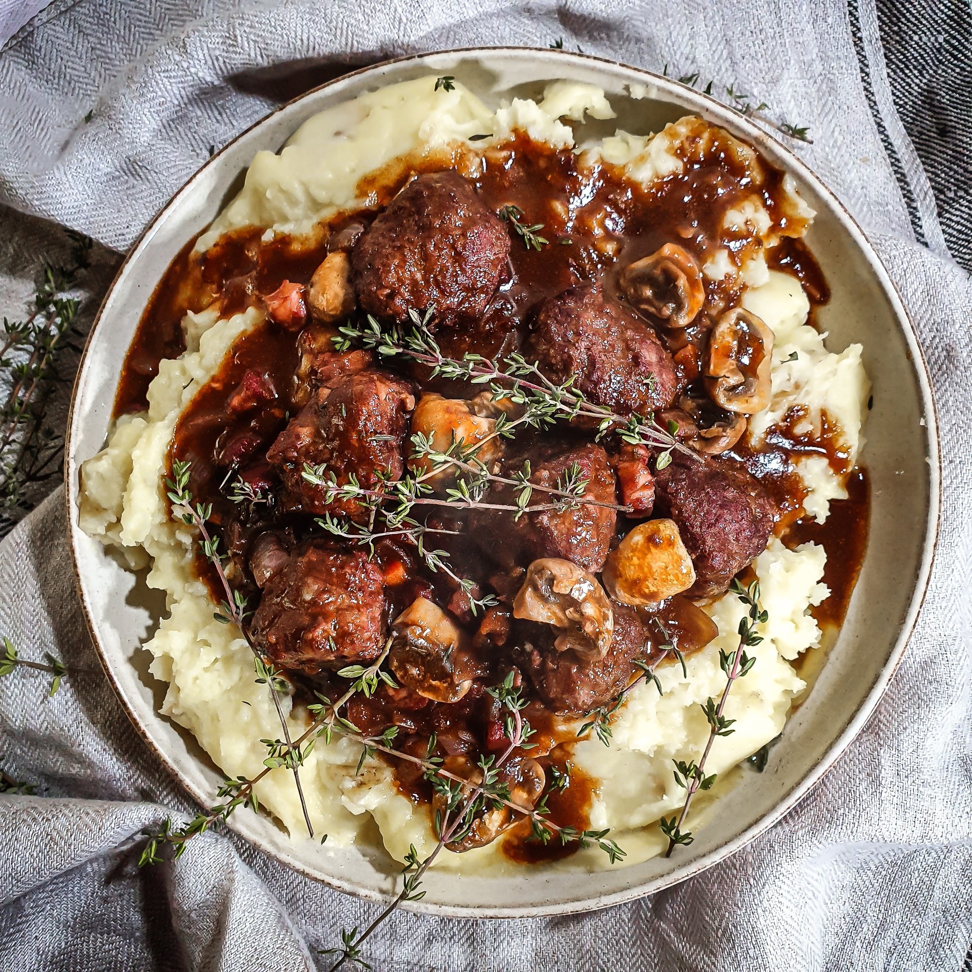 Beef Bourguignon Style Meatballs
