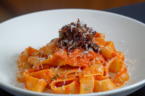 Rosemary Garlic Beef Cavatappi
