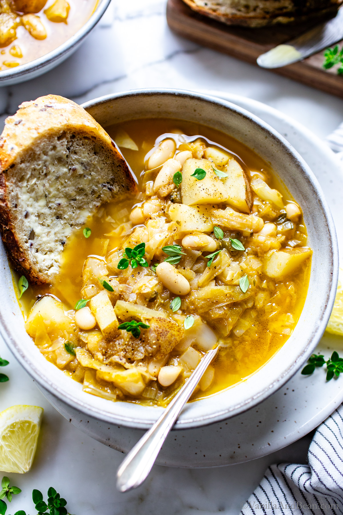 Cabbage Soup with Everything Bagel Seasoning