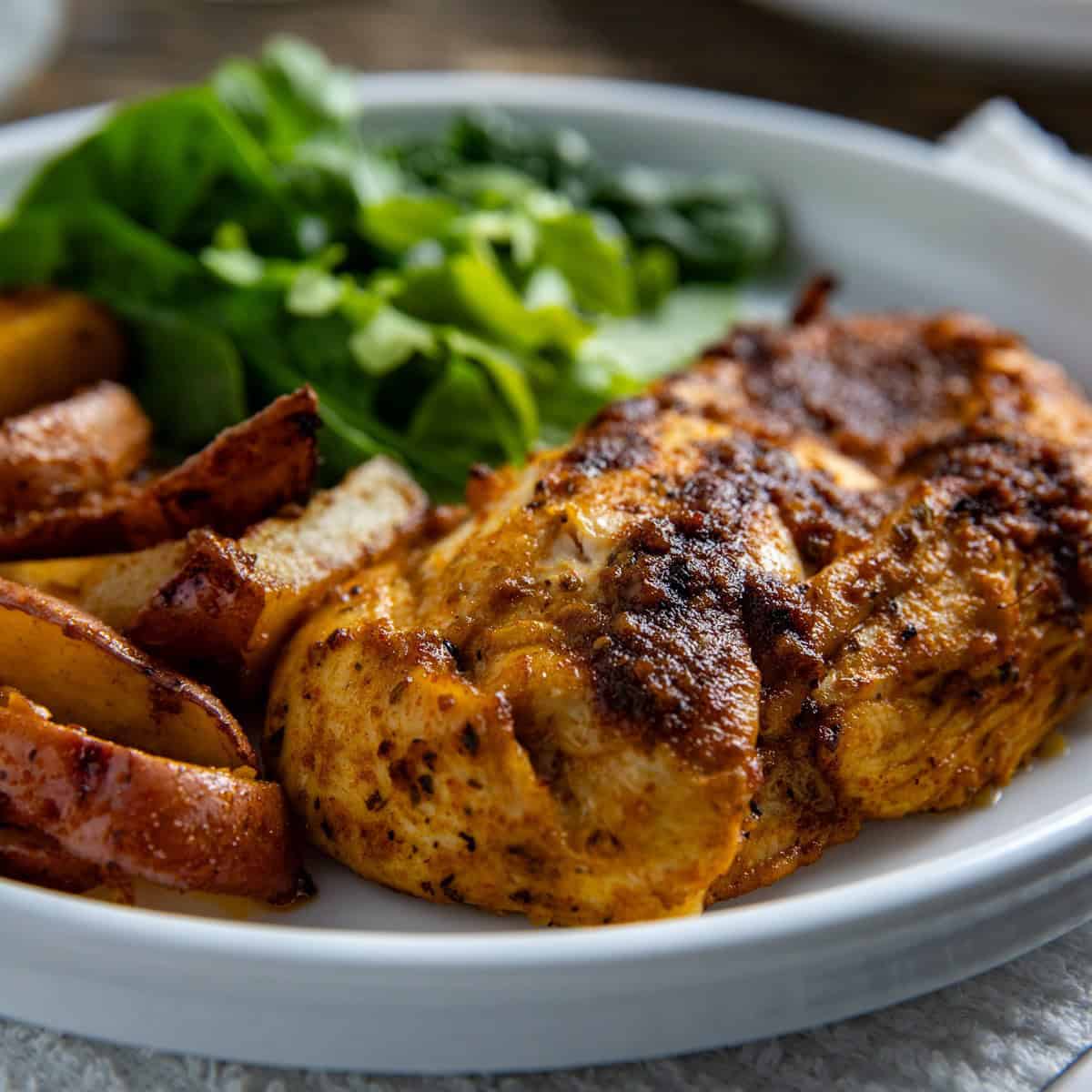 Blackened Chicken with Cajun Potatoes