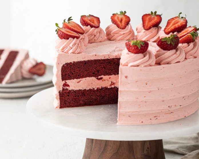 Strawberry Velvet Cake