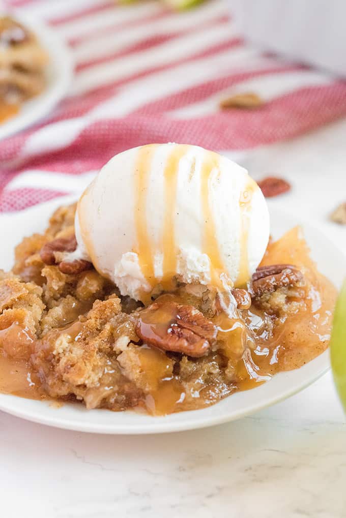Caramel Pecan Apple Dump Cake