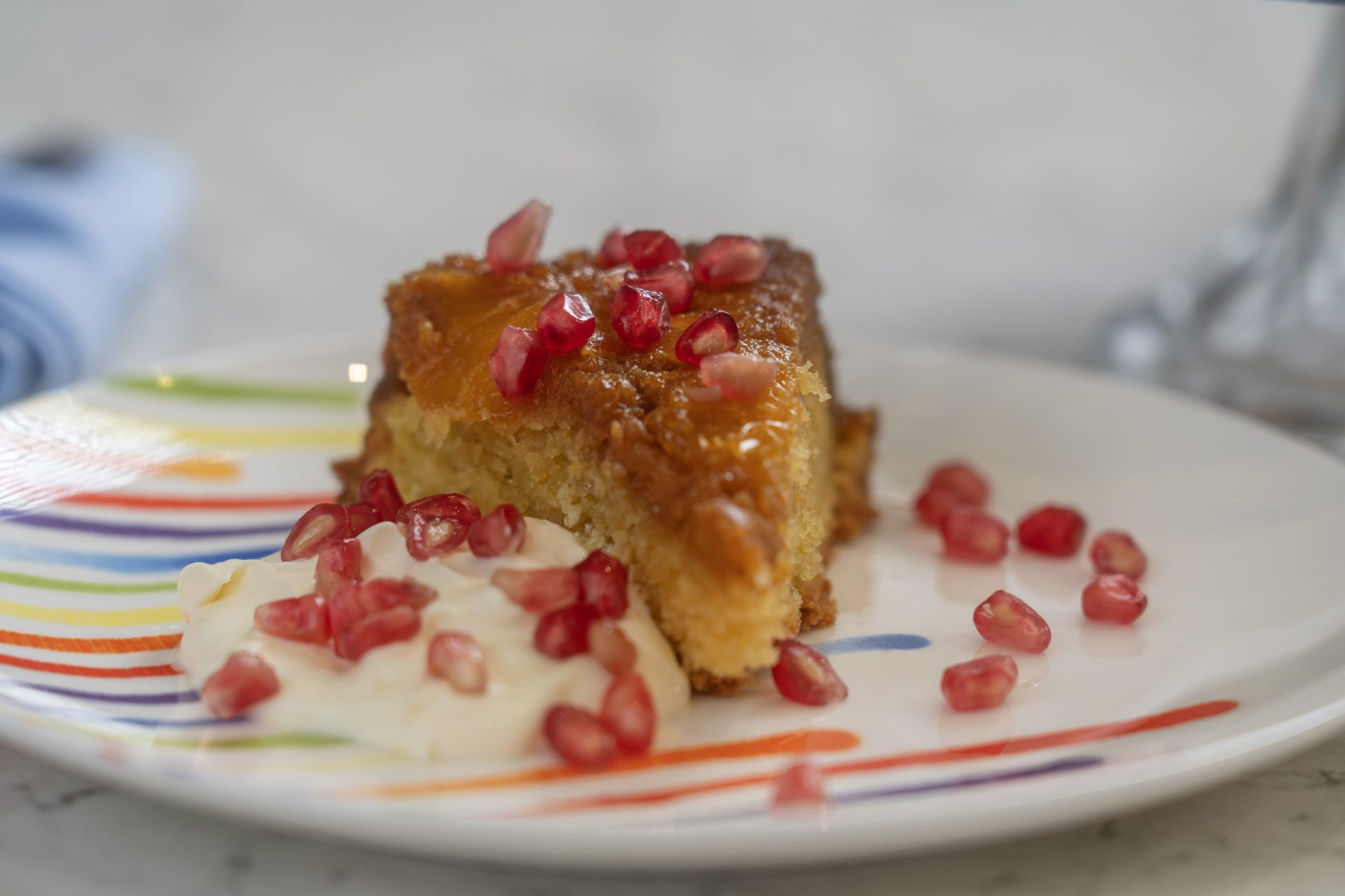 Almond Polenta Upside-Down Cake