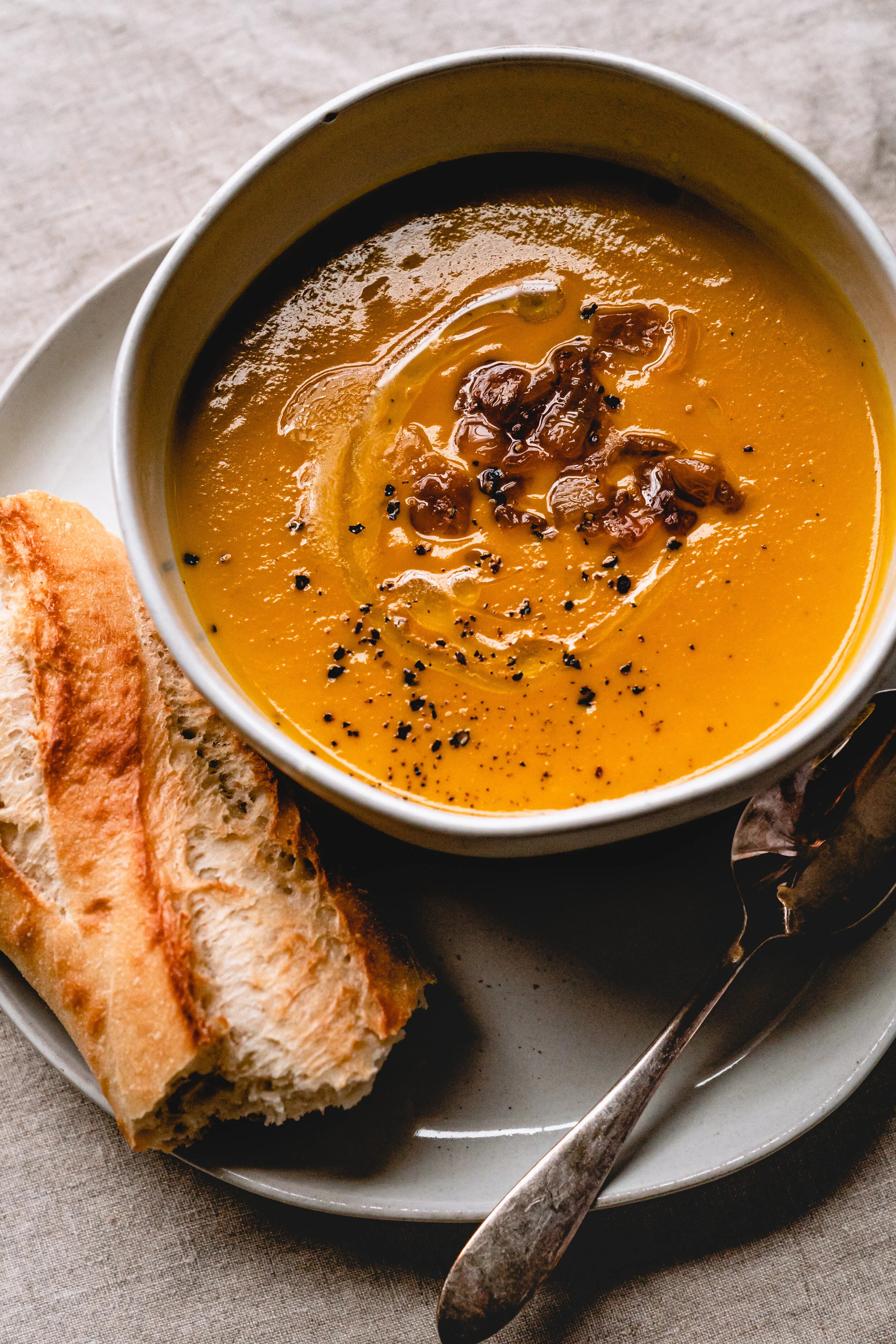 Butternut Squash Soup with Shallots