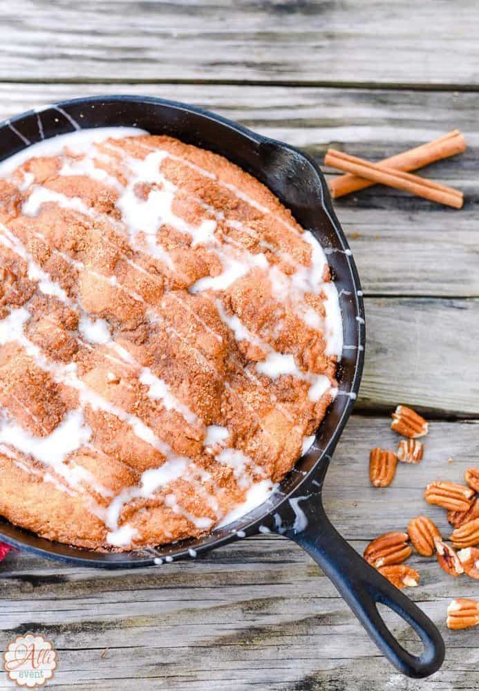 Dutch Oven Skillet Cinnamon Coffee Cake