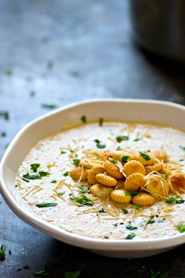 Roasted Cauliflower Parmesan Soup