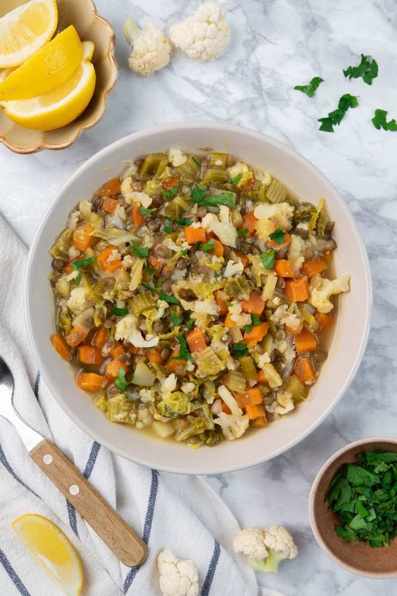 Cauliflower Kale Detox Soup