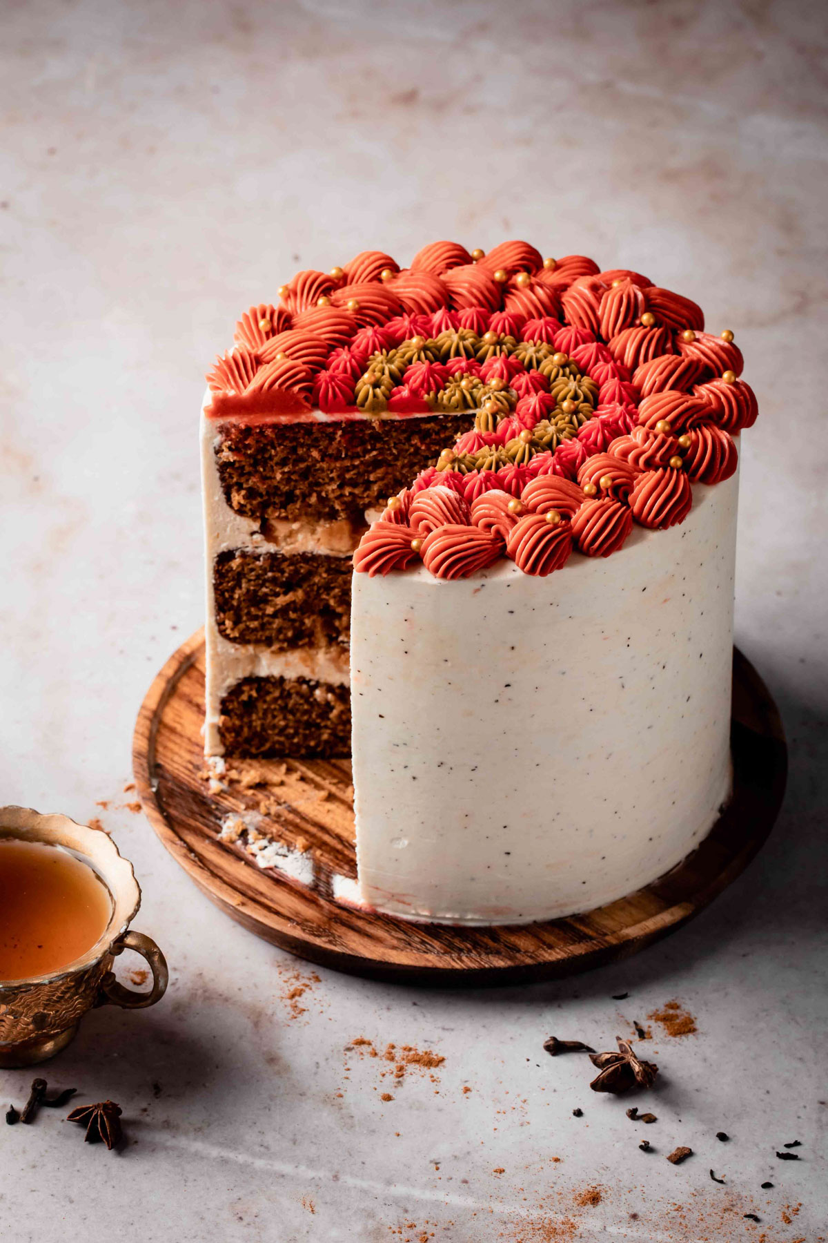 Chai Spice Velvet Cake