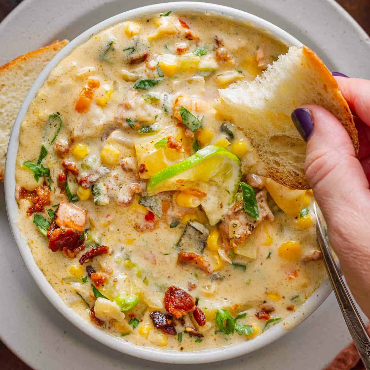 Charred Corn Chowder Pasta