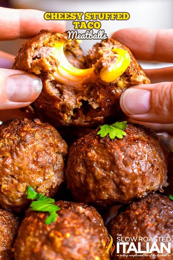 Tex-Mex Cheese-Stuffed Meatballs