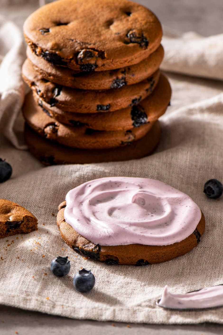 Blueberry Ginger Snap Cookies
