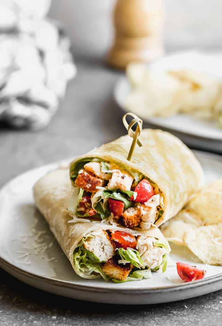 Chicken Caesar Wrap Sandwiches
