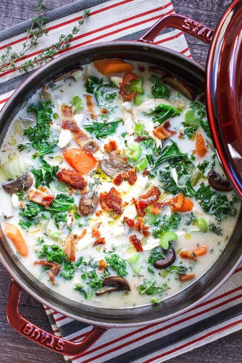 Creamy Chicken & Kale Soup