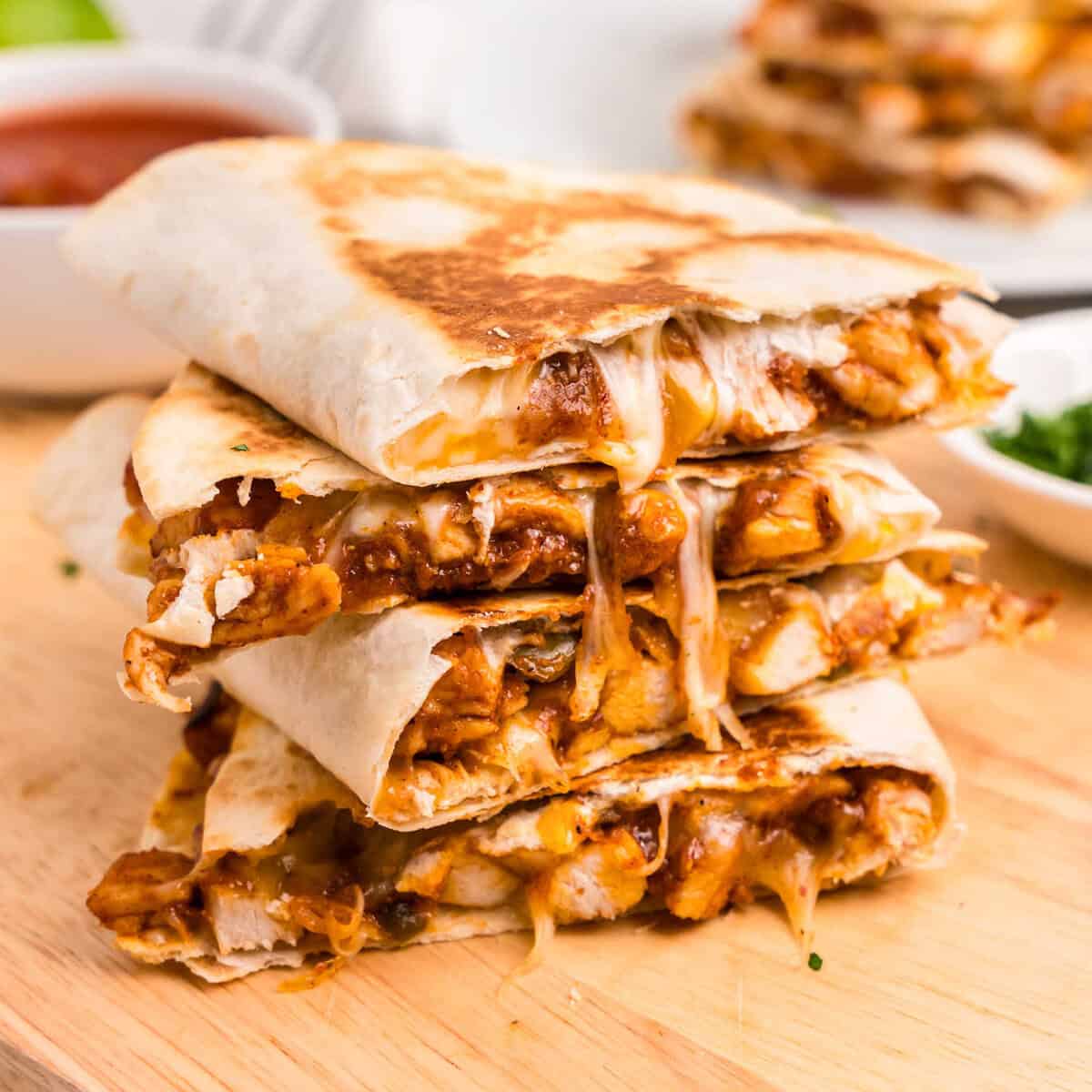 Chicken Quesadilla with Caramelized Onions