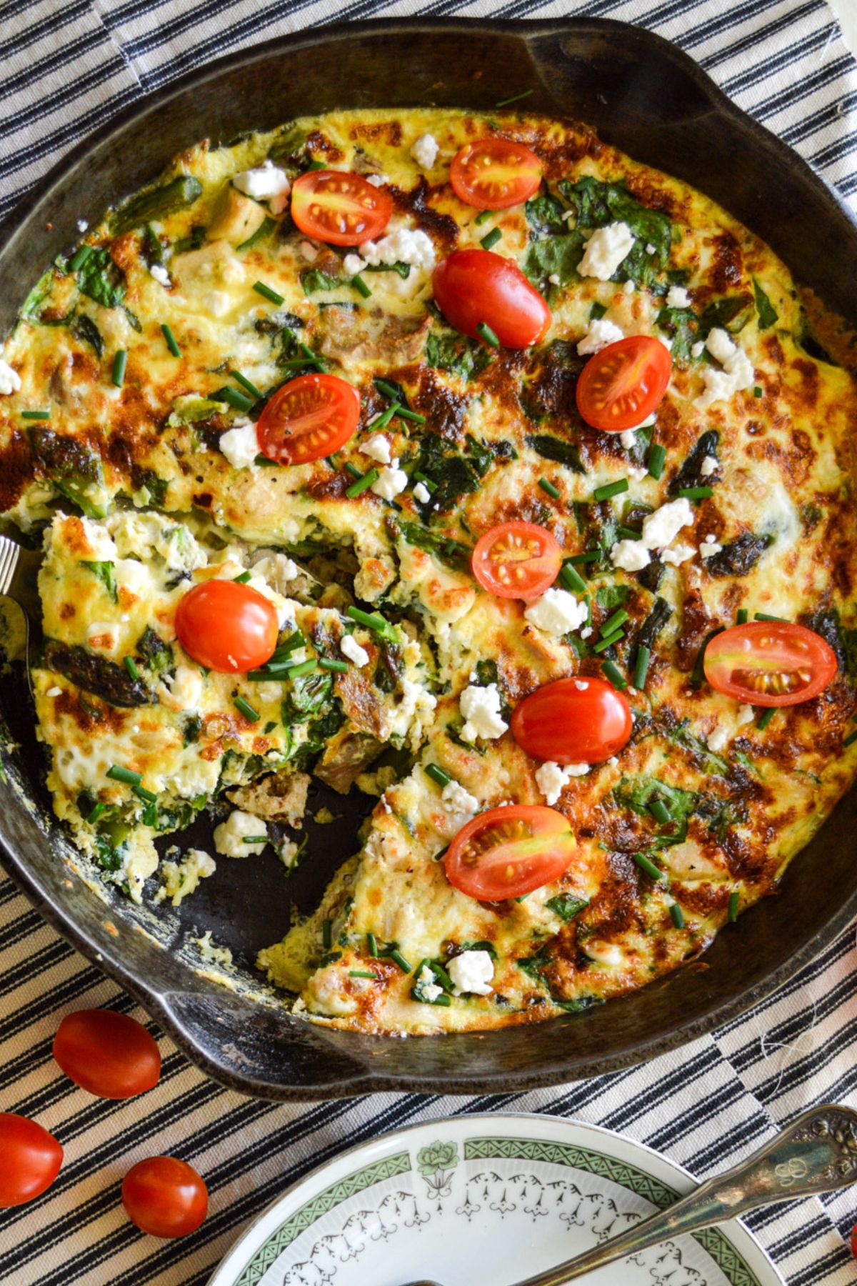 Spinach Chicken Frittata with Herbs