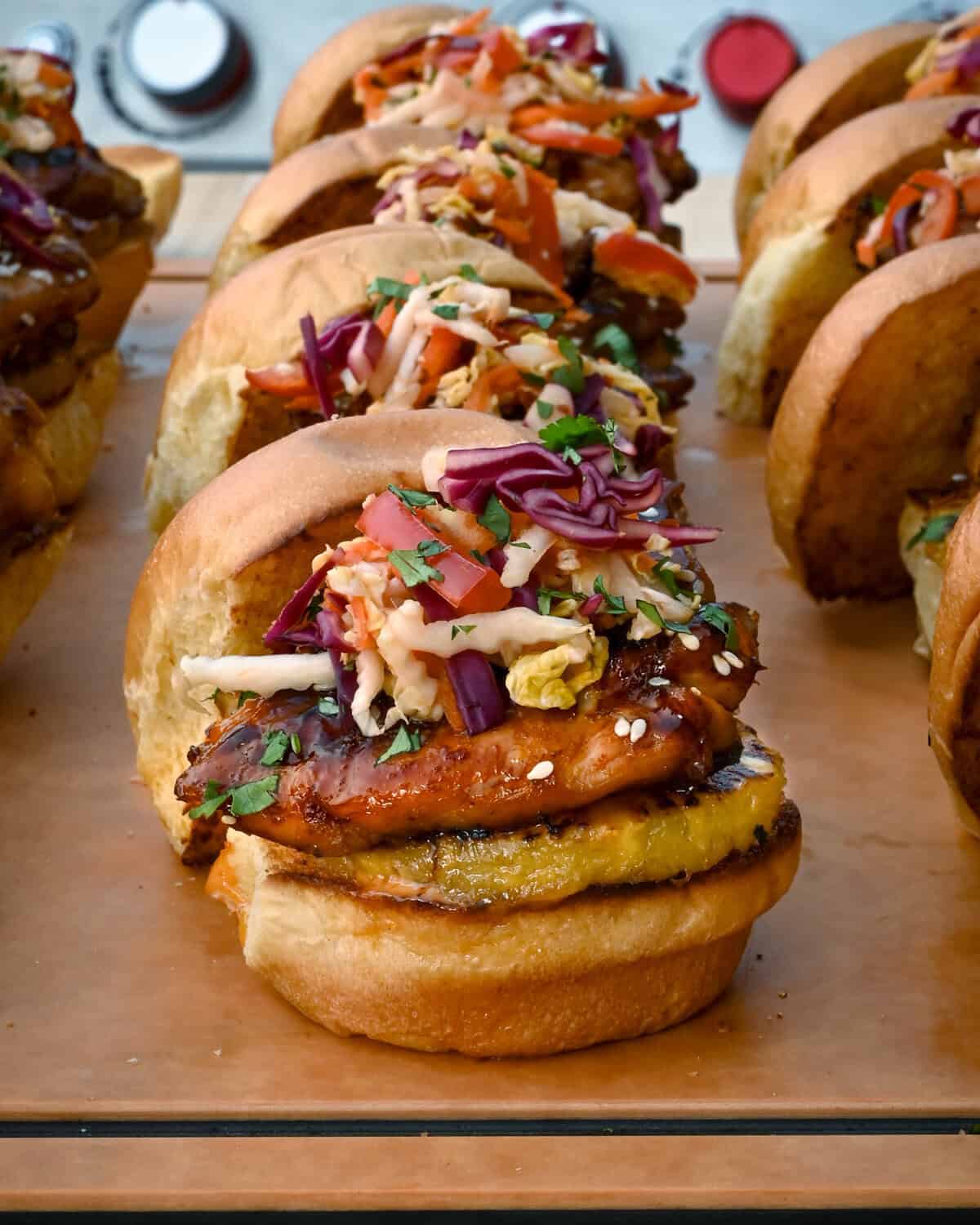 Teriyaki Glazed Chicken Sliders