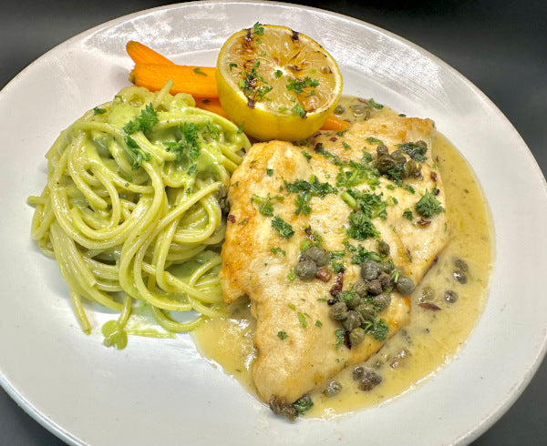Lemon Pesto Chicken Piccata