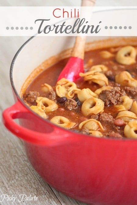 Beef Tortellini Chili Pasta