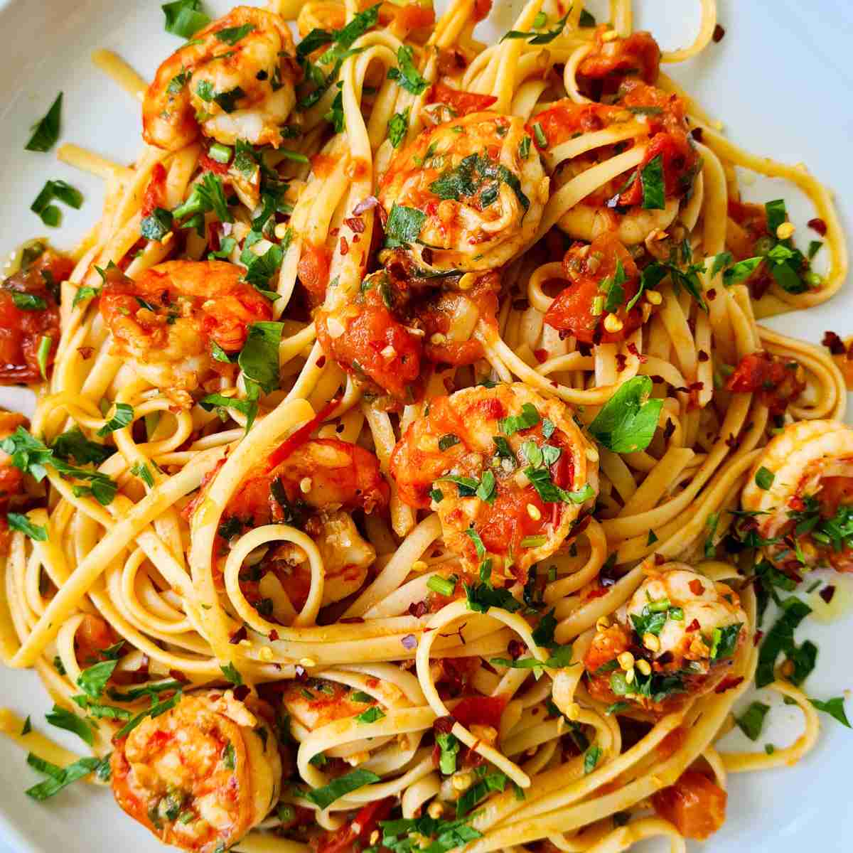 Garlic Chili Shrimp Rigatoni