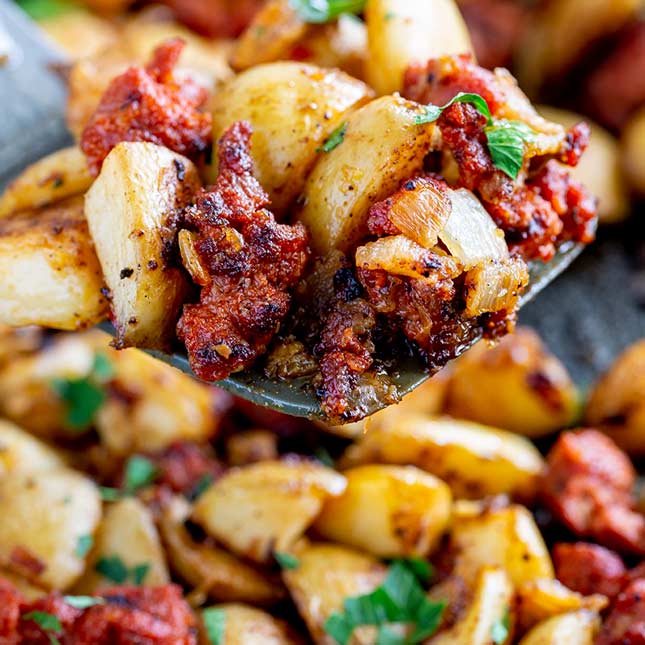 Spicy Chorizo and Potato Hash