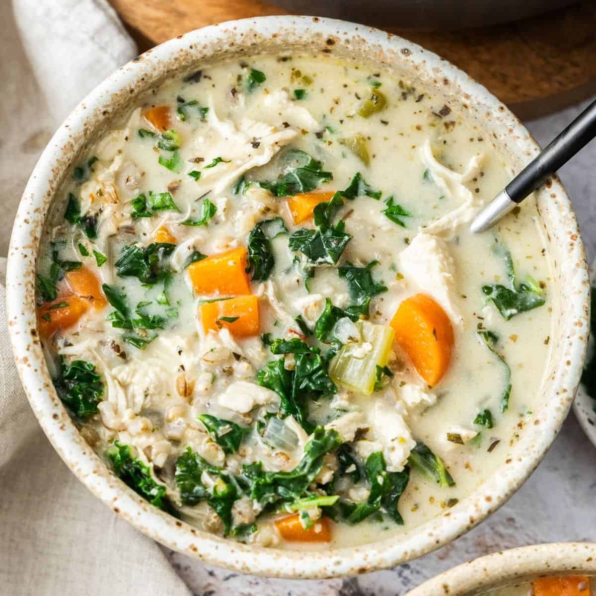 Creamy Chicken & Barley Soup