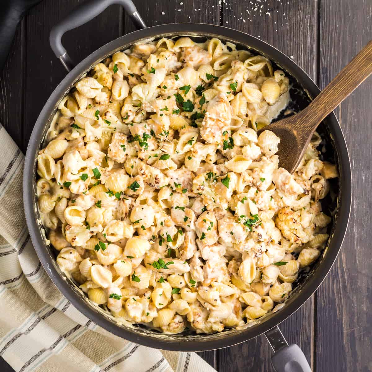 Roasted Garlic Chicken Shells