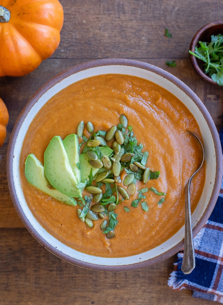 Pinto Bean Soup with Pumpkin Puree