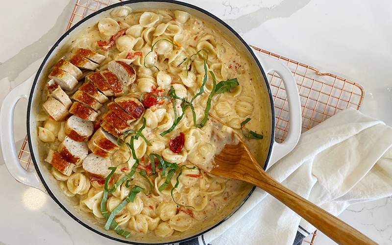 Orecchiette with Chicken and Sundried Tomatoes
