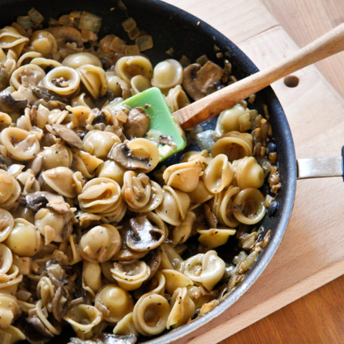 Orecchiette with Mushrooms and Garlic