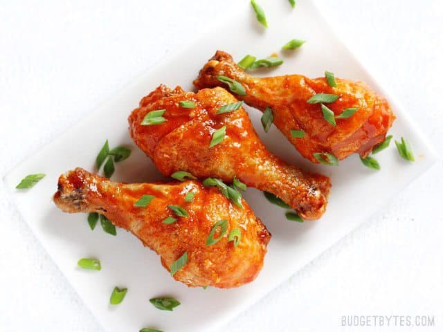 Honey Sriracha Glazed Drumsticks
