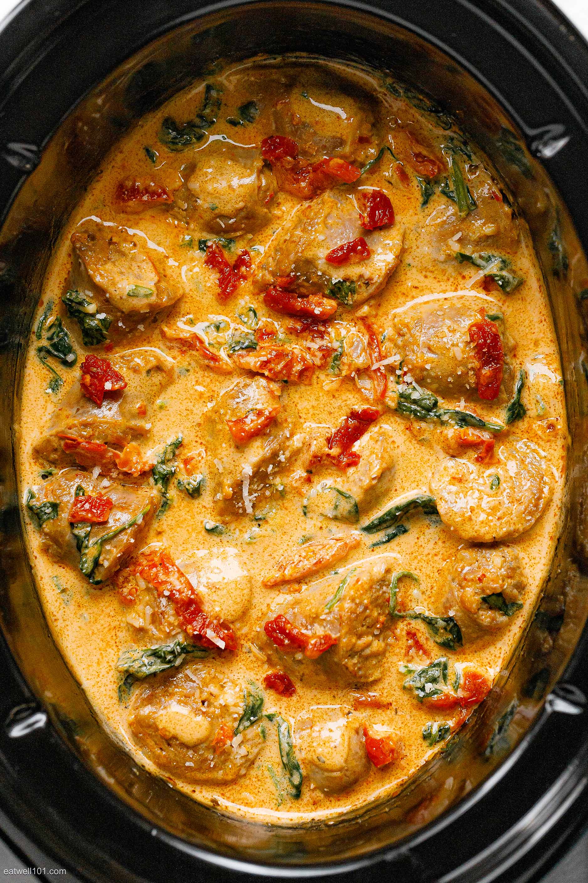 Creamy Tuscan Sausage and Spinach