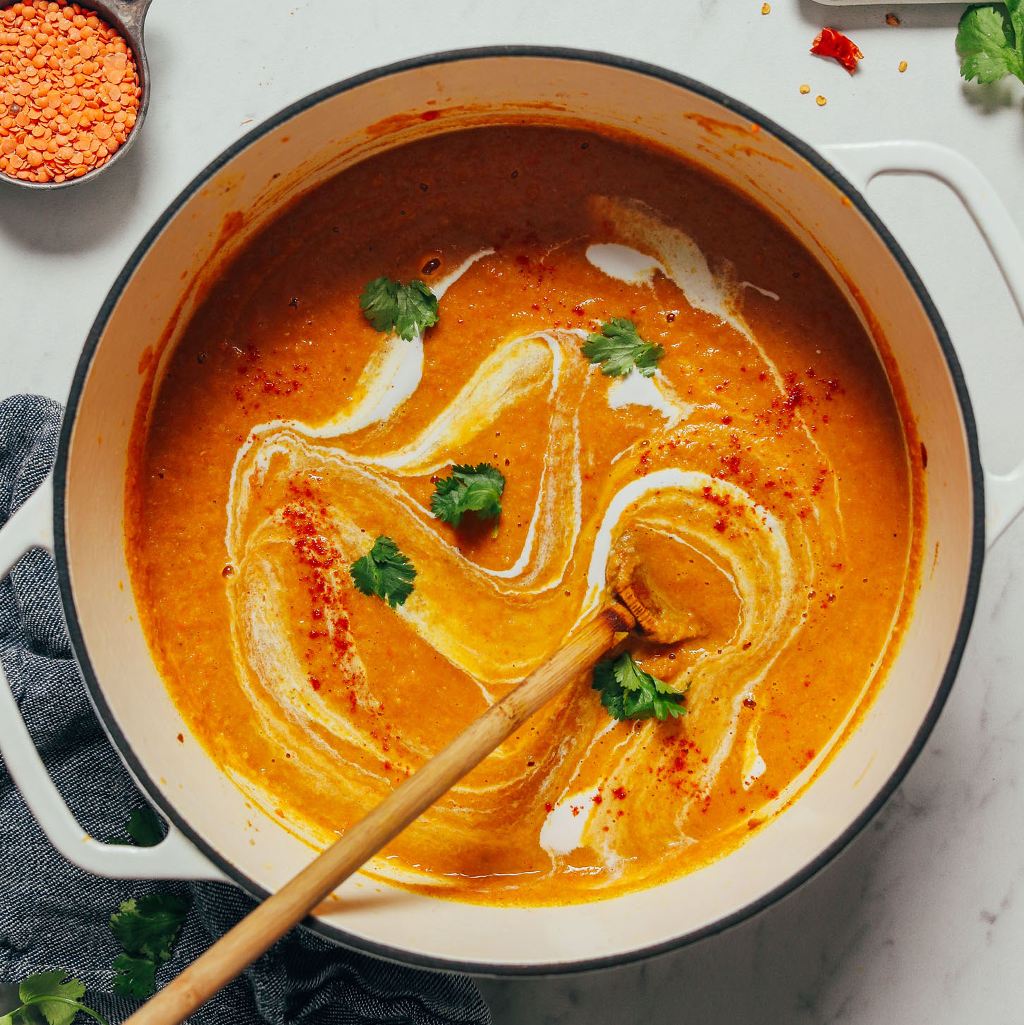 Curried Cauliflower Lentil Soup